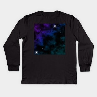 Dark Galaxy Pattern Kids Long Sleeve T-Shirt